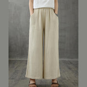 Retro wide leg pants women loose casual autumn wear 2021 new beige trousers - bagstylebliss