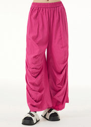 Rose Elastic Waist Flatering Wide Leg Pants