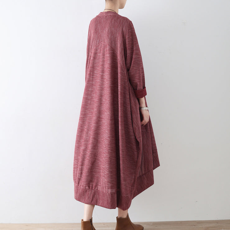 Ruby stripe cotton cardigans long casual coats oversized cotton clothing