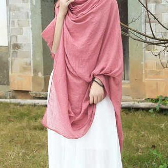 SScarf female pink bib Korean wild silk scarf - bagstylebliss