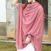 SScarf female pink bib Korean wild silk scarf - bagstylebliss