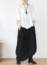 Simple Black asymmetrical Design Linen Skirt - bagstylebliss