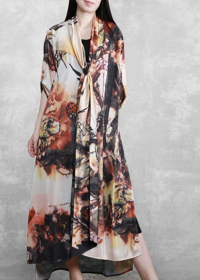 Beautiful Sunrise Paitings Silk Summer Dresses - bagstylebliss