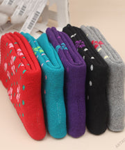 Simple Print Winter Thick Cotton Crew Socks