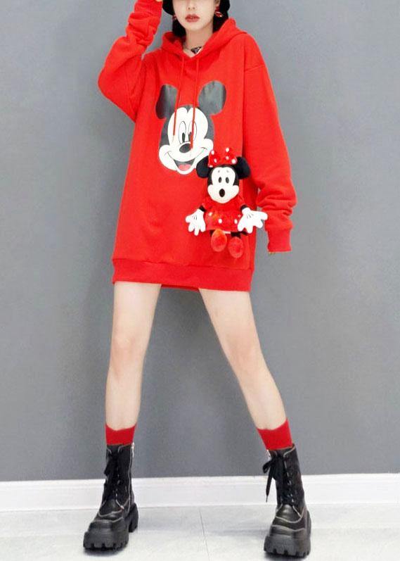 2021 Christmas Red Fashion Loose Fall Sweatshirt Street Wear - bagstylebliss