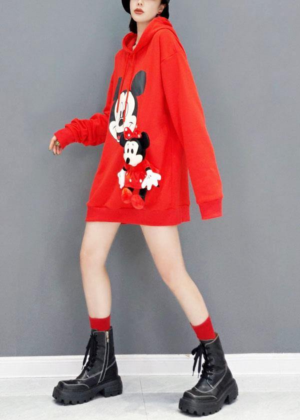 2021 Christmas Red Fashion Loose Fall Sweatshirt Street Wear - bagstylebliss