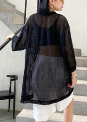 Simple black cotton tops women o neck half sleeve Plus Size Clothing shirt - bagstylebliss