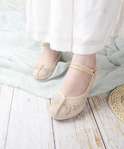 Splicing Green Embroideried Oriental  Buckle Strap Wedge High Wedge Heels Shoes - bagstylebliss