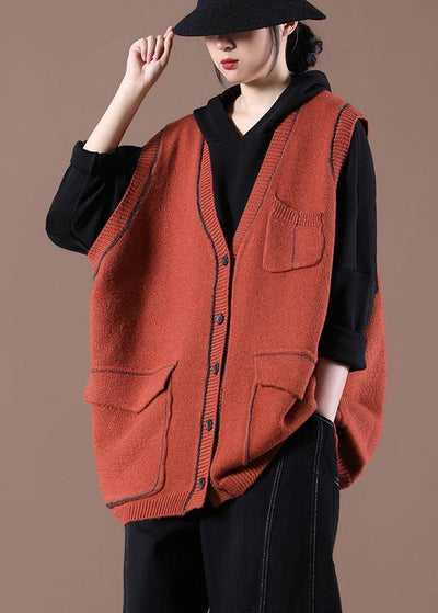 Spring 2021 New Korean Women's Loose Caramel Sweater Vest - bagstylebliss