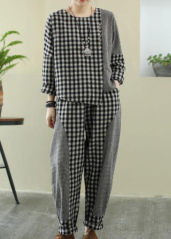 Spring 2021 art Retro Plaid women&