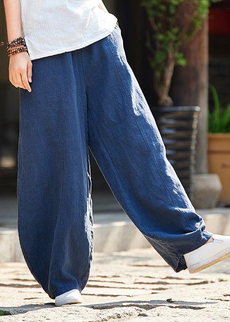 Spring cotton linen women retro ramie wild trousers women&