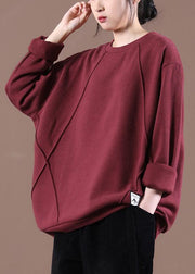 Street Wine Red Top Quality Sweatshirt - bagstylebliss