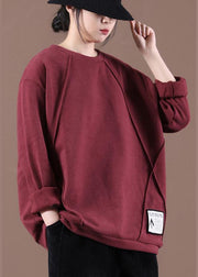 Street Wine Red Top Quality Sweatshirt - bagstylebliss