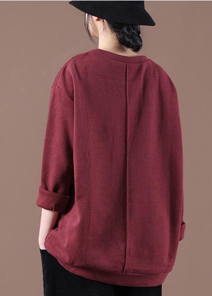 Street Wine Red Top Quality Sweatshirt - bagstylebliss