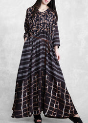 Style Black Print Long Maxi Dress - bagstylebliss