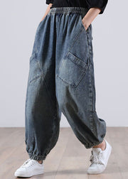 Style Blue Pockets Jeanshose Winter