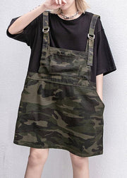 Style Camouflage Cotton clothes false two pieces Plus Size summer Dresses - bagstylebliss