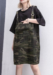 Style Camouflage Cotton clothes false two pieces Plus Size summer Dresses - bagstylebliss