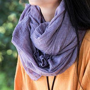 Style Organic Simple Pure Color Cotton Linen Scarf - bagstylebliss