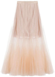 Style Pink Tulle Sequins A Line Skirts - bagstylebliss