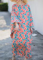 Style Print Kaftan Batwing Sleeve Maxi Dresses - bagstylebliss