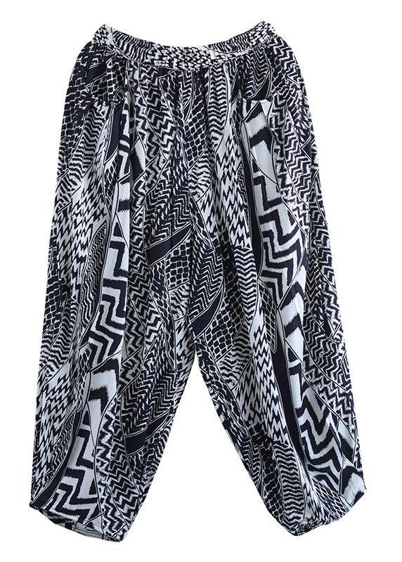 Style Print Retro High Waist Summer Harem Pants - bagstylebliss