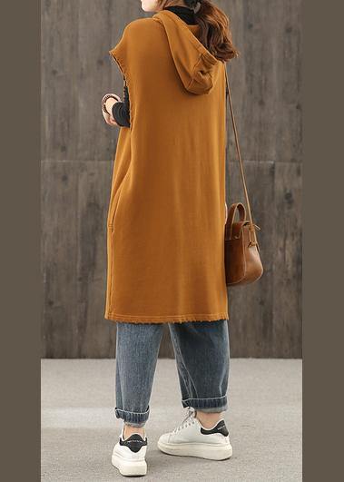 Style hooded pockets shirts pattern brown shirts - bagstylebliss