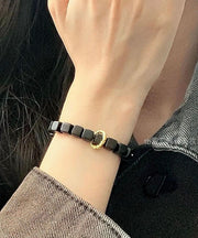 Stylish Black Ebony Block Bracelet