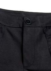 Stylish Black PatchworkTulle asymmetrical design Wide Leghot Pants Trousers - bagstylebliss