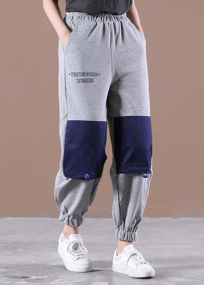 Stylish Grey Graphic Jogging Summer Cotton Pants - bagstylebliss