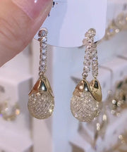 Stylish White Sterling Silver Tulle Crystal Handbag Hoop Earrings