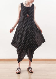 Summer Black Dress Slim Irregular Vest Skirt Mid-length Skirt - bagstylebliss