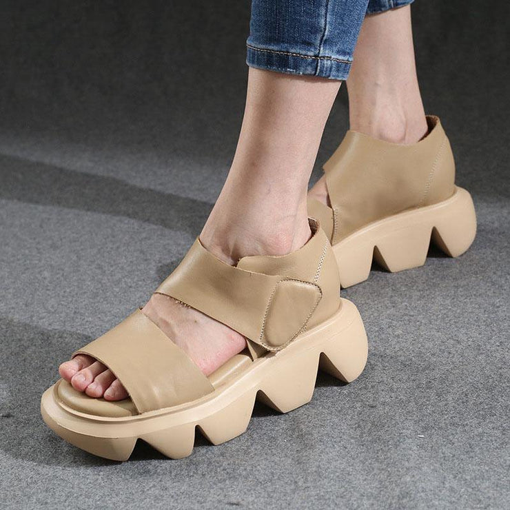 Summer Chocolate Walking Sandals Platform Peep Toe Sandals - bagstylebliss