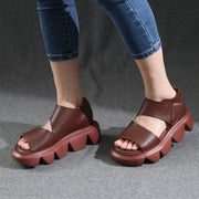 Summer Chocolate Walking Sandals Platform Peep Toe Sandals - bagstylebliss