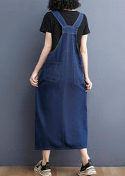 Summer Denim Large Pocket Strap Skirt - bagstylebliss