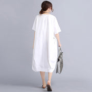 Summer Dress Shirt Casual Women European Style T-shirt Dresses