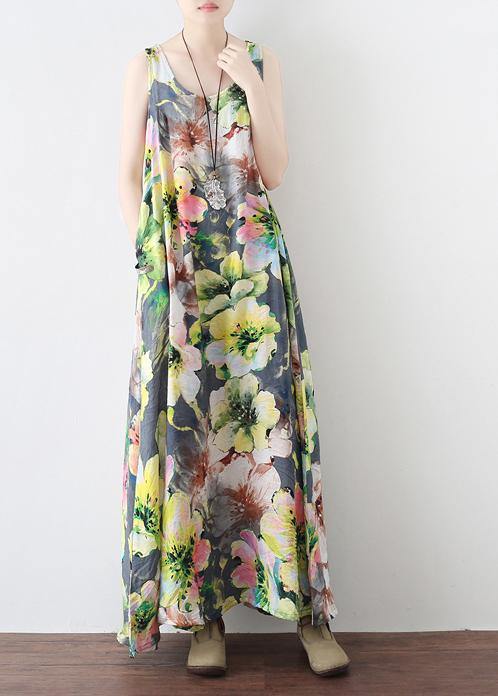 Summer Loose National Style Sleeveless Cotton Vest Long Dress - bagstylebliss