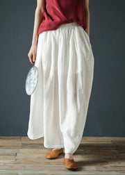 Summer cotton and linen wide-leg pants loose women's trousers - bagstylebliss