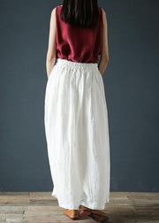 Summer cotton and linen wide-leg pants loose women's trousers - bagstylebliss