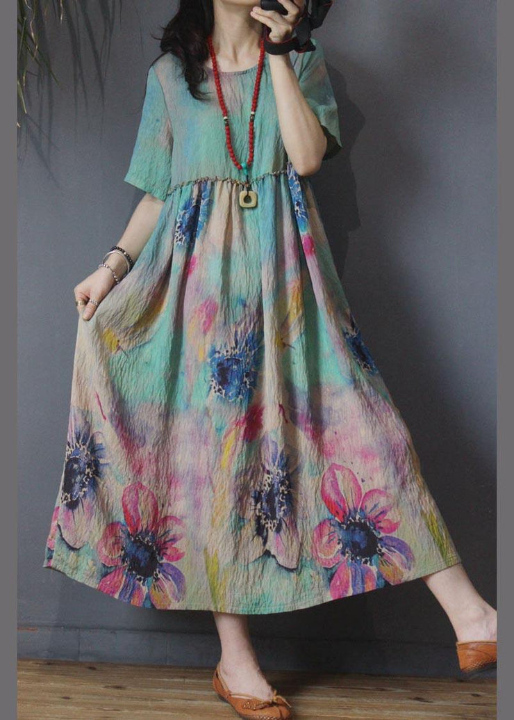 Sunflower Floral Mid Length Dress Summer - bagstylebliss