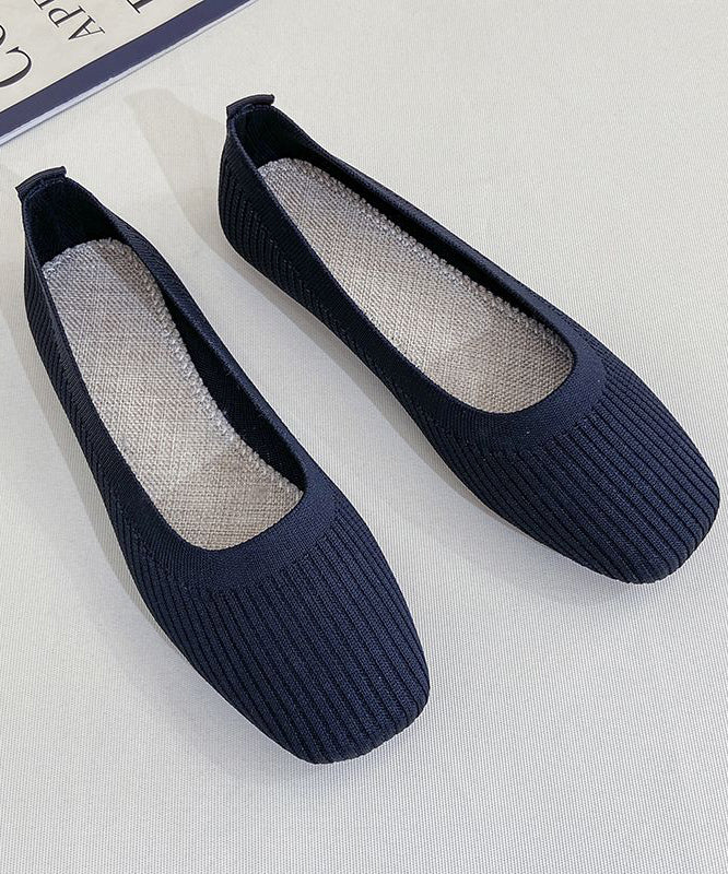 2024 Yellow Knit Cotton Fabric Flat Feet Shoes For Women