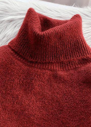 Turtleneck sweater women loose burgundy net red inner padded top - bagstylebliss