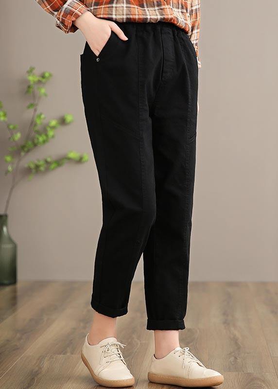 Unique Beige Pant Plus Size Clothing Spring Elastic Waist Fashion Ideas Pants - bagstylebliss