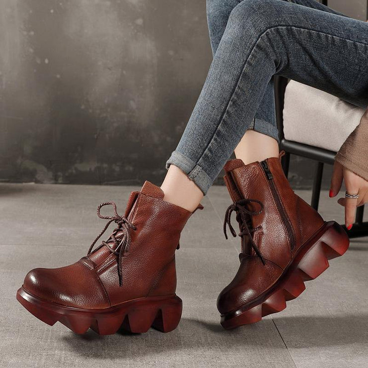 2021 Leather Ankle Boots In Brown - bagstylebliss