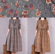 Unique Chocolate Print Wardrobes O Neck Patchwork Maxi Spring Dress - bagstylebliss