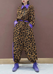 Unique Leopard Fall Fashion Spring Jumpsuit Pants - bagstylebliss