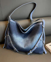 Unique Navy Versatile Large Capacity Denim Satchel Handbag