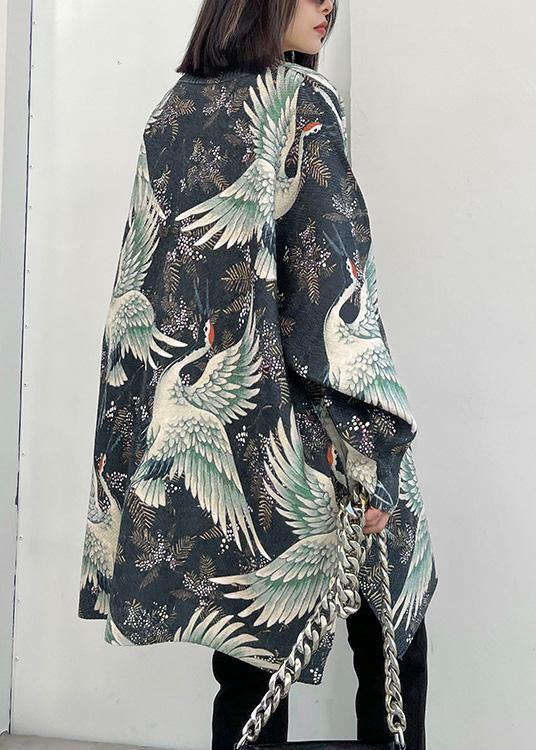 Unique O Neck Spring Blouses For Women Tutorials Crane Design Tops - bagstylebliss