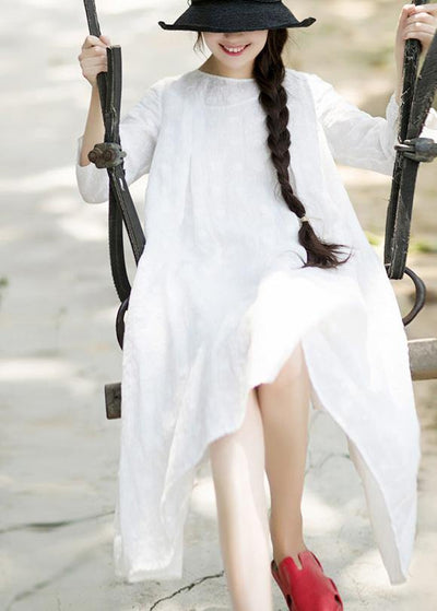 Unique O-Neck Summer Wardrobes Inspiration White Dress - bagstylebliss