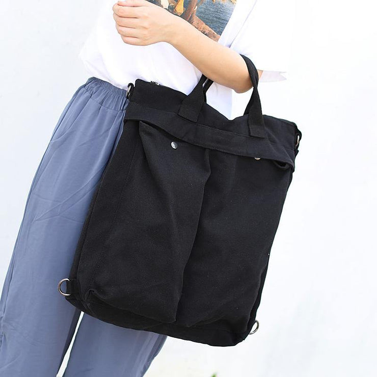Unique Robes Boho black Canvas Square Backpack - bagstylebliss